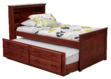 Twin Bookcase Captains Bed
