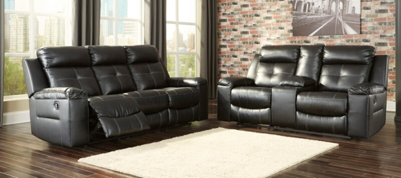 Kempton Reclining Sofa/Loveseat- Bl...