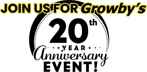 Join us for Growby's 20th yeear aniversary