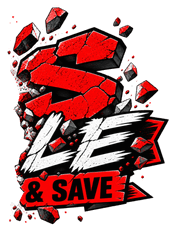 BS Sale logo breaking apart, right half